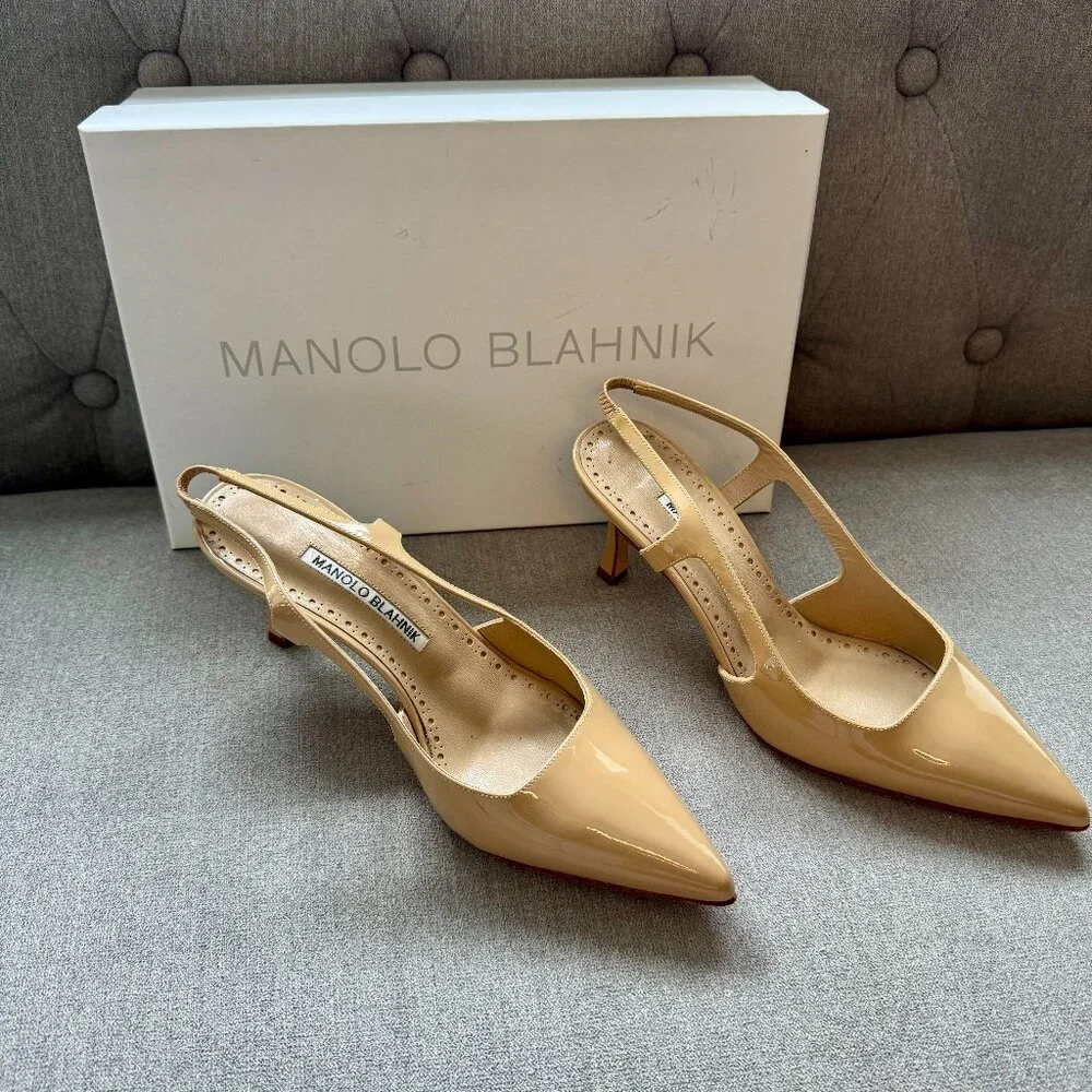 Manolo Blahnik Bretto Slingbacks - Picture 4 of 5